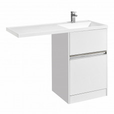 Комплект AQUATON Лондри 60 тумба и раковина Лондри 120 правая 1A2359K0LH010
