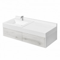 Комплект AQUATON Сакура 100 тумба и раковина Сакура 1000 1A2349K1SKW80