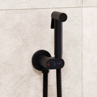 Гигиенический душ со смесителем RGW SP-213B черный 581408213-04
