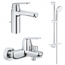 Набор для ванны GROHE Eurosmart Cosmopolitan 3 в 1 со смесителями и душевым гарнитуром 1000179