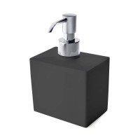 Дозатор для жидкого мыла настольный 3SC Mood Black Solid Surface черный матовый/хром MN01DASL
