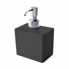 Дозатор для жидкого мыла настольный 3SC Mood Black Solid Surface черный матовый/хром MN01DASL