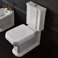 Унитаз-моноблок Kerasan Waldorf 68х40 см белый/бронза 411701/418101/750993/760393