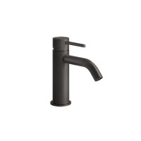 Смеситель для раковины Gessi 316 на 1 отверстие без донного клапана излив 123 мм Brushed Black Metal PVD 54002#707