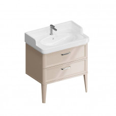 Тумба подвесная Kerama Marazzi Pompei 80 см 2 ящика камео бежевый глянцевый PO.N.80.2\CAM