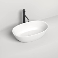 Раковина накладная Salini Sofia 56х33.5х15 см S-Stone белый матовый 1101206SM