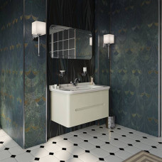 Комплект подвесной мебели Kerasan Waldorf 100 см с 2 ящиками белая матовая ваниль 4142K1bi/cr / 925530
