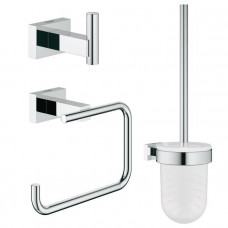 Набор аксессуаров 3 в 1 GROHE Essentials Cube (ершик, держатель бумаги, крючок) хром 40757001