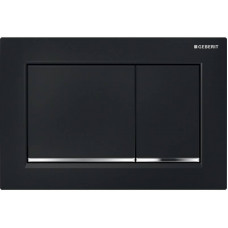 Смывная клавиша Geberit Omega30 для двойного смыва черный/глянцевый хром 115.080.KM.1