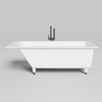 Ванна встраиваемая Salini Cascata 170х75х60 см S-Sense белый глянцевый с ножками 23101H/104113G