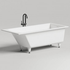 Ванна встраиваемая Salini Cascata KIT 170х75х60 см с сифоном и ножками S-Stone белый матовый 104323M