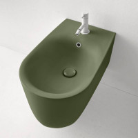 Биде подвесное Kerasan Nolita 55х35 см с креплениями WB9N Verde muschio 532511