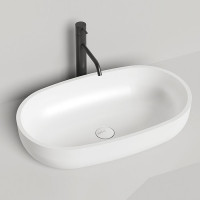 Раковина накладная Salini Gloria 64х38.5х14.5 см S-Stone белый матовый 1102205M