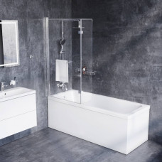 Шторка на ванну AM.PM Skyline 150х80 см с полотенцедержателем DX35WBS-D7W1-150MT