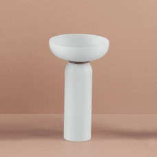 Раковина на пьедестале Artceram Jolie 50 см белый матовый/moka ACA073 56