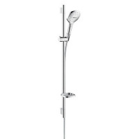 Душевой гарнитур Hansgrohe Raindance Select E 120 3jet со штангой 900 мм и шлангом 1600 мм хром/белый 26621400