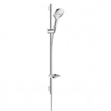 Душевой гарнитур Hansgrohe Raindance Select E 120 3jet со штангой 900 мм и шлангом 1600 мм хром/белый 26621400 Душевой гарнитур Hansgrohe Raindance Select E 120 3jet со штангой 900 мм и шлангом 1600 мм хром/белый 26621400