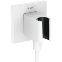 Шланговое подсоединение с держателем для душа Hansgrohe FixFit E матовый белый 26889700