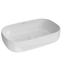 Раковина накладная Kerama Marazzi Magica 64.5х42 см без отверстия белый глянец MA.wb.65