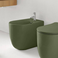 Биде напольное Kerasan Nolita 55х35 см с 1 отверстием и креплениями WB5N Verde muschio 532011
