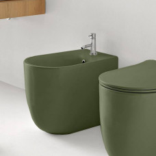Биде напольное Kerasan Nolita 55х35 см с 1 отверстием и креплениями WB5N Verde muschio 532011