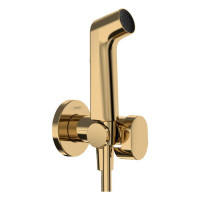 Гигиенический душ Hansgrohe 1jet S EcoSmart+ со смесителем держателем и шлангом 125 см полированное золото 29232990
