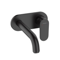 Смеситель для раковины hansgrohe Vernis Blend настенный внешняя часть 207 мм черный матовый 71576670