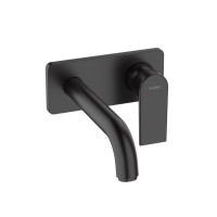 Смеситель для раковины hansgrohe Vernis Shape настенный внешняя часть 207 мм черный матовый 71578670