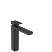 Смеситель для раковины hansgrohe Vernis Shape 190 однорычажный без сливного гарнитура матовый черный 71591670