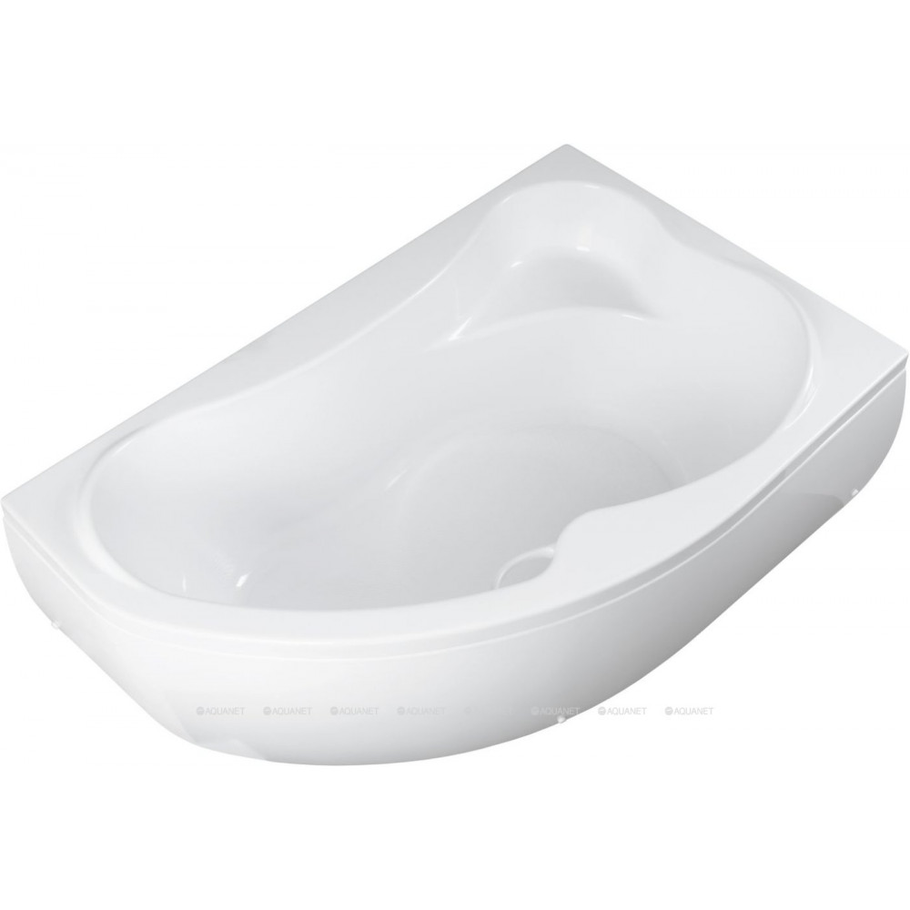 Ванна акриловая Aquanet Capri 160x100 R правосторонняя с каркасом и сливом-переливом 00205386