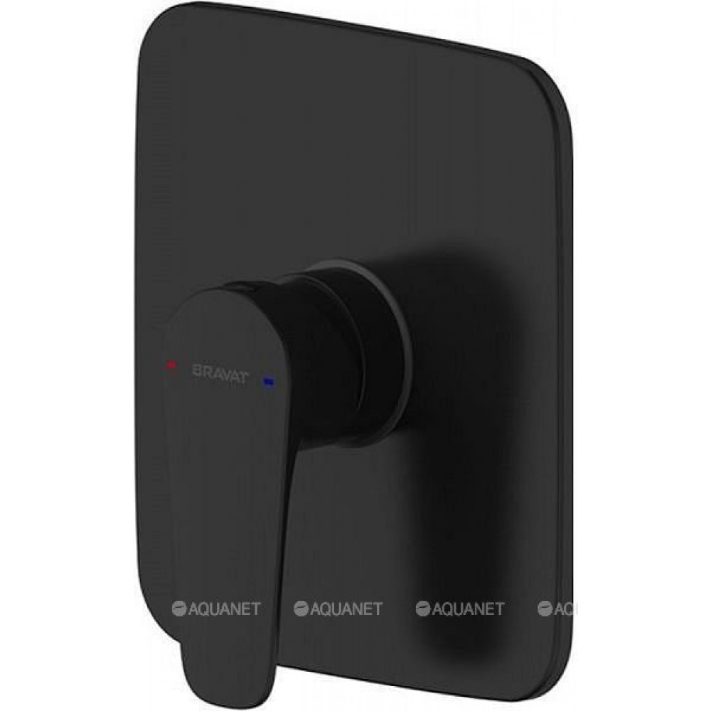 Смеситель встраиваемый Bravat Source Black 1-функциональный черный матовый PB8173218BW-ENG