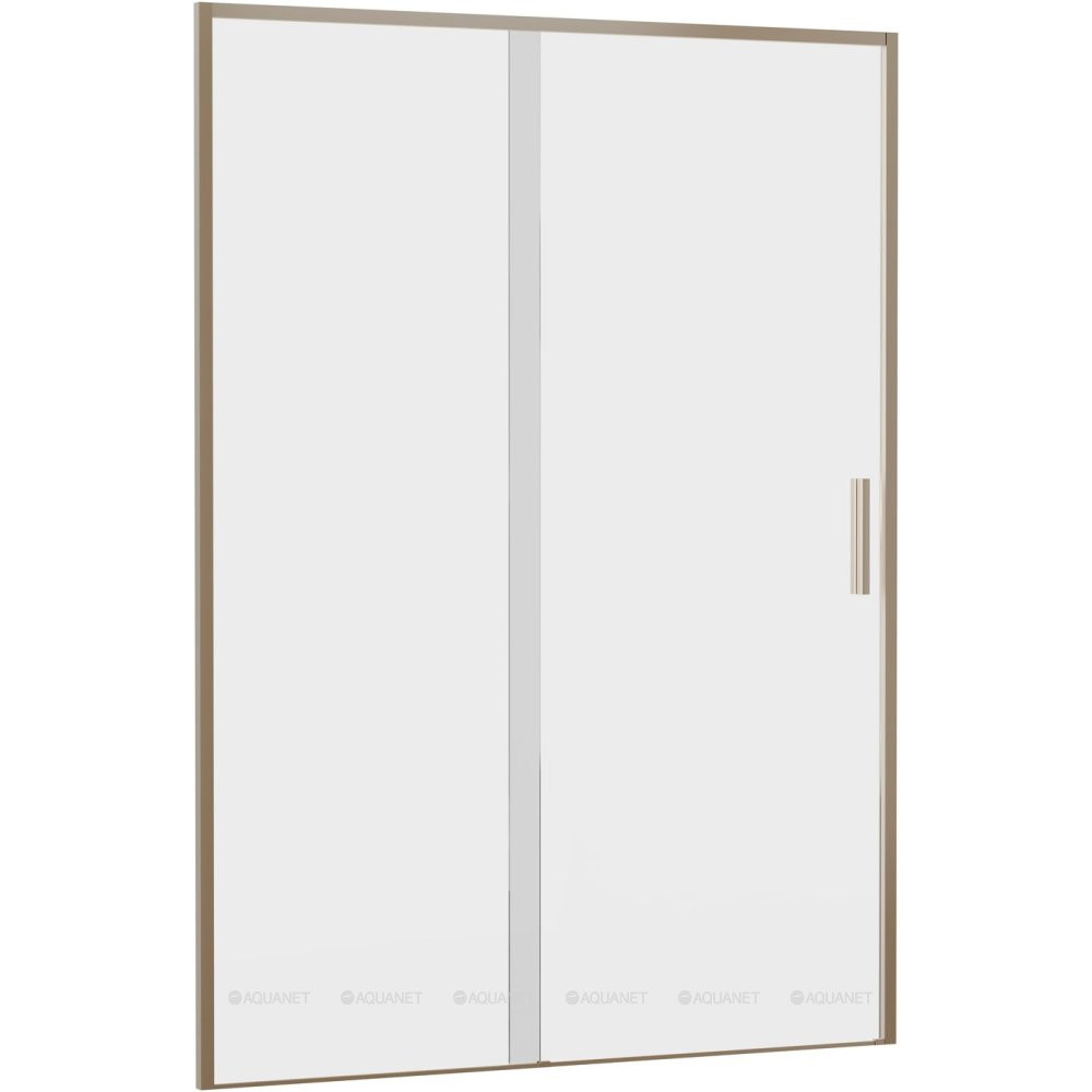 Душевая дверь в нишу Aquanet Pleasure Evo 1400 мм золотой никель Easy Clean AE65-N140-GBT