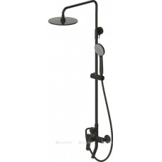 Душевая колонна со смесителем для ванны Bravat Rhein черный матовый F6429564BW-A-ENG Душевая колонна со смесителем для ванны Bravat Rhein черный матовый F6429564BW-A-ENG