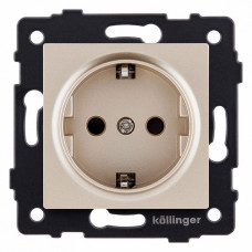 Розетка с заземлением, без рамки Kollinger  REA-002GD