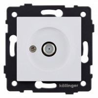 ТВ-розетка и SAT-розетка оконечная без рамки Kollinger  REA-020WM