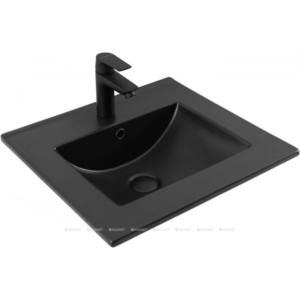 Раковина-столешница Aquanet Flat 50 черный матовый 00329252