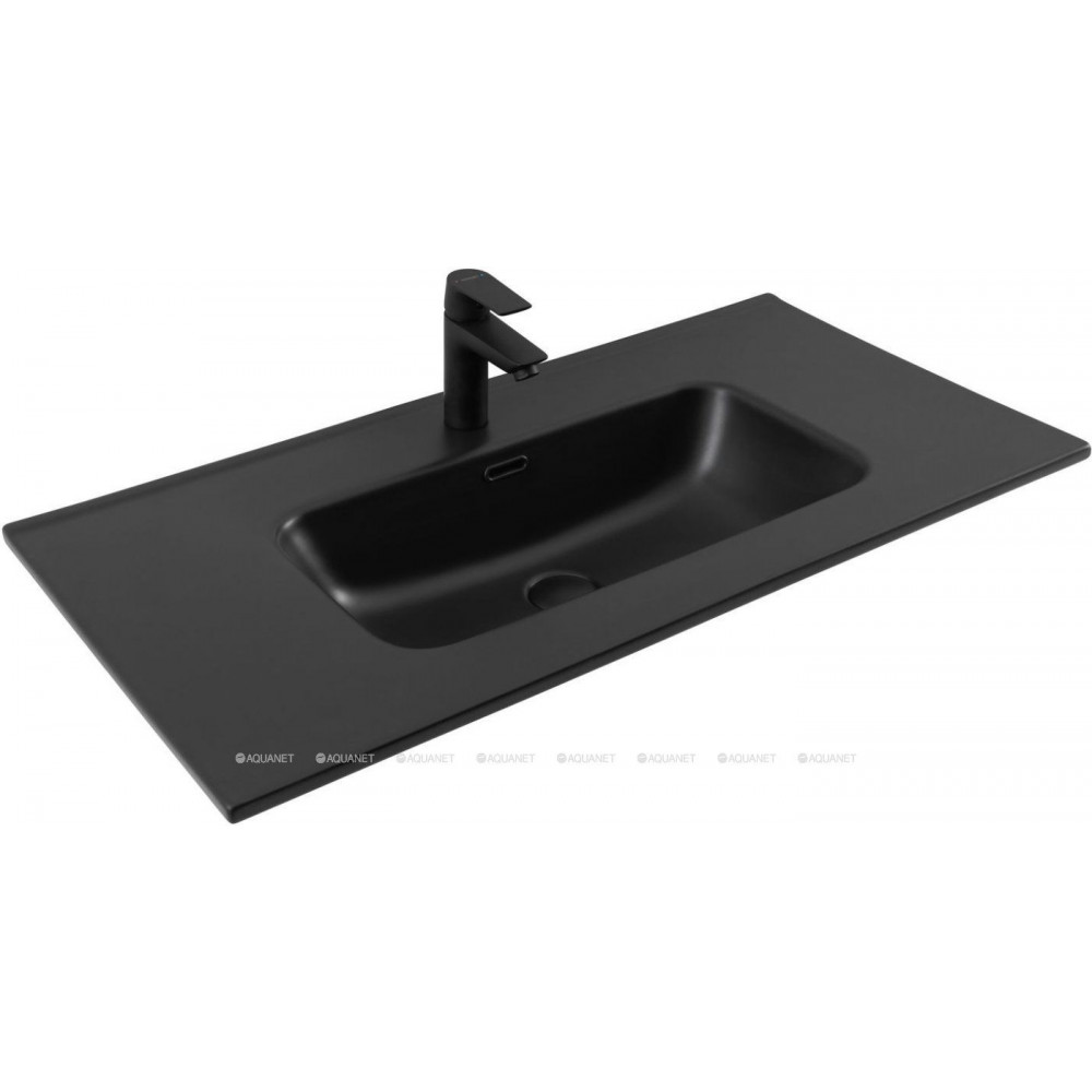 Раковина-столешница Aquanet Flat 90 черный матовый 00329256