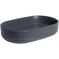 Раковина накладная Allen Brau Fantasy Oval 550х360 мм антрацит 4.11022.AN