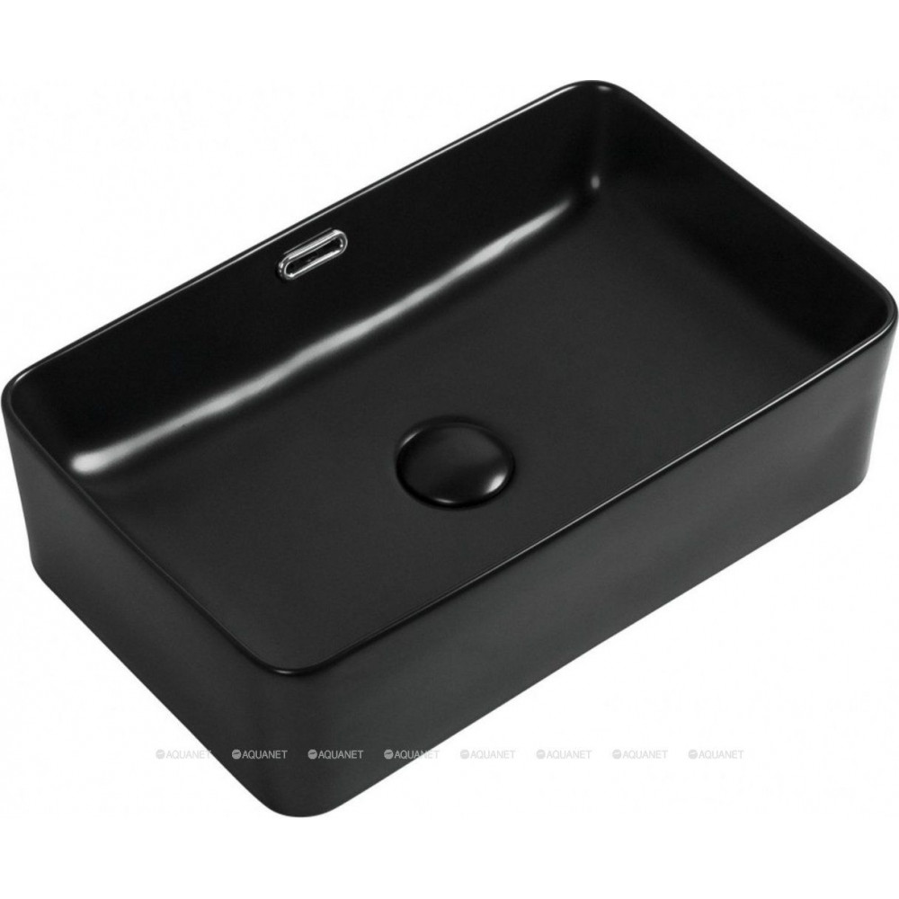 Раковина накладная Aquanet PERFECT-2-MB 480х315х140 мм черный матовый PERFECT-2-MB