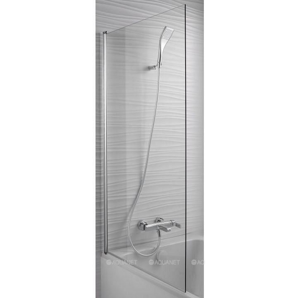 Душевая шторка на ванну Jacob Delafon Struktura 140x80 см профиль хром E6D042-GA