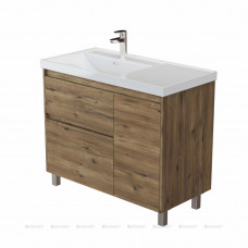Тумба под раковину Aquanet Nova Lite 2.0 100 L напольная дуб рустикальный 00346348