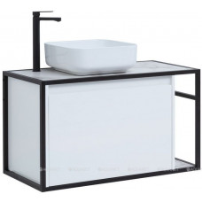 Тумба под раковину Aquanet Nova Lite LOFT 90 L белый глянец 00261652