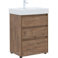 Тумба с раковиной Aquanet Nova Lite 60 3 ящика дуб рустикальный 00307074