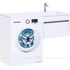 Тумба с раковиной Aquanet Токио 120 R подвесная 1 ящик белый глянец 00239213