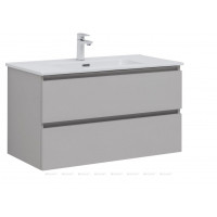Тумба с раковиной Aquanet Вега 2.0 90 бежевая 2 ящика с раковиной Flat 00344773