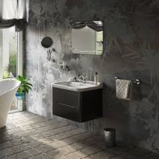 Комплект подвесной мебели Kerasan Waldorf 80 см с 2 ящиками черный матовый 4141K1bi/cr / 925631 Комплект подвесной мебели Kerasan Waldorf 80 см с 2 ящиками черный матовый 4141K1bi/cr / 925631
