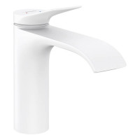 Смеситель для раковины Hansgrohe Vivenis 110 с донным клапаном белый матовый 75020700