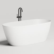 Ванна отдельностоящая Salini Sofia Light 165х75х60 см S-Sense с переливом белый глянцевый 103711G