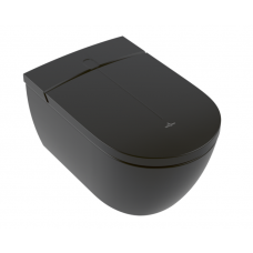 Унитаз-биде подвесной безободковый Villeroy & Boch ViClean-I 100 CeramicPlus Pure Black V0E100R7