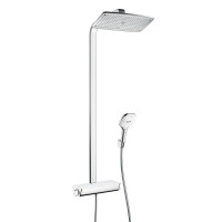 Душевая система с термостатом hansgrohe Raindance Select E 360 1jet белый/хром 27112400